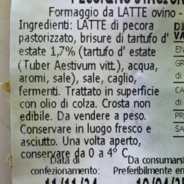 Pecorino stagionato con tartufo - immagine 2